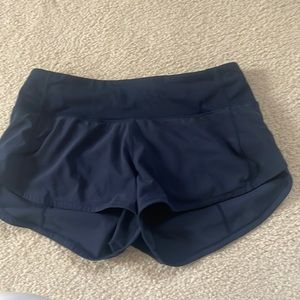 Navy lululemon shorts